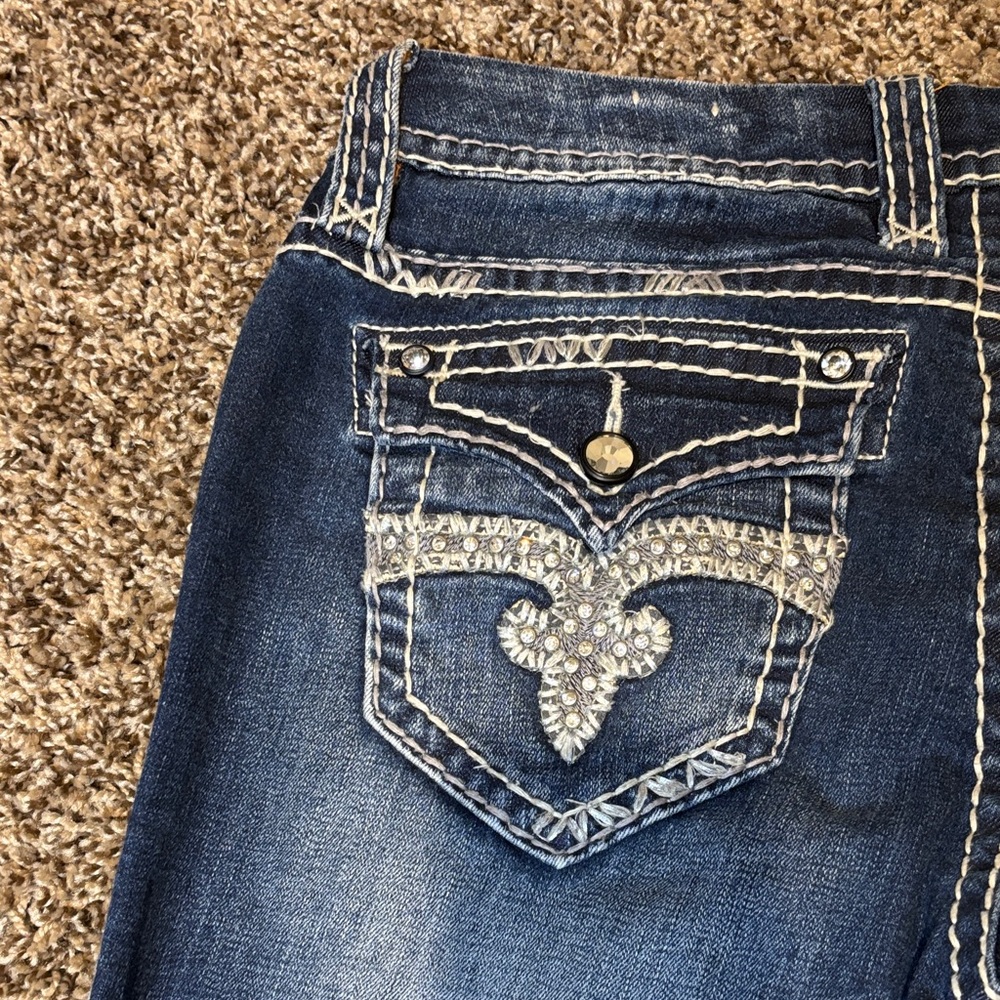 Rock Revival Dark Blue Boot Cut Jeans - Picture 9 of 12